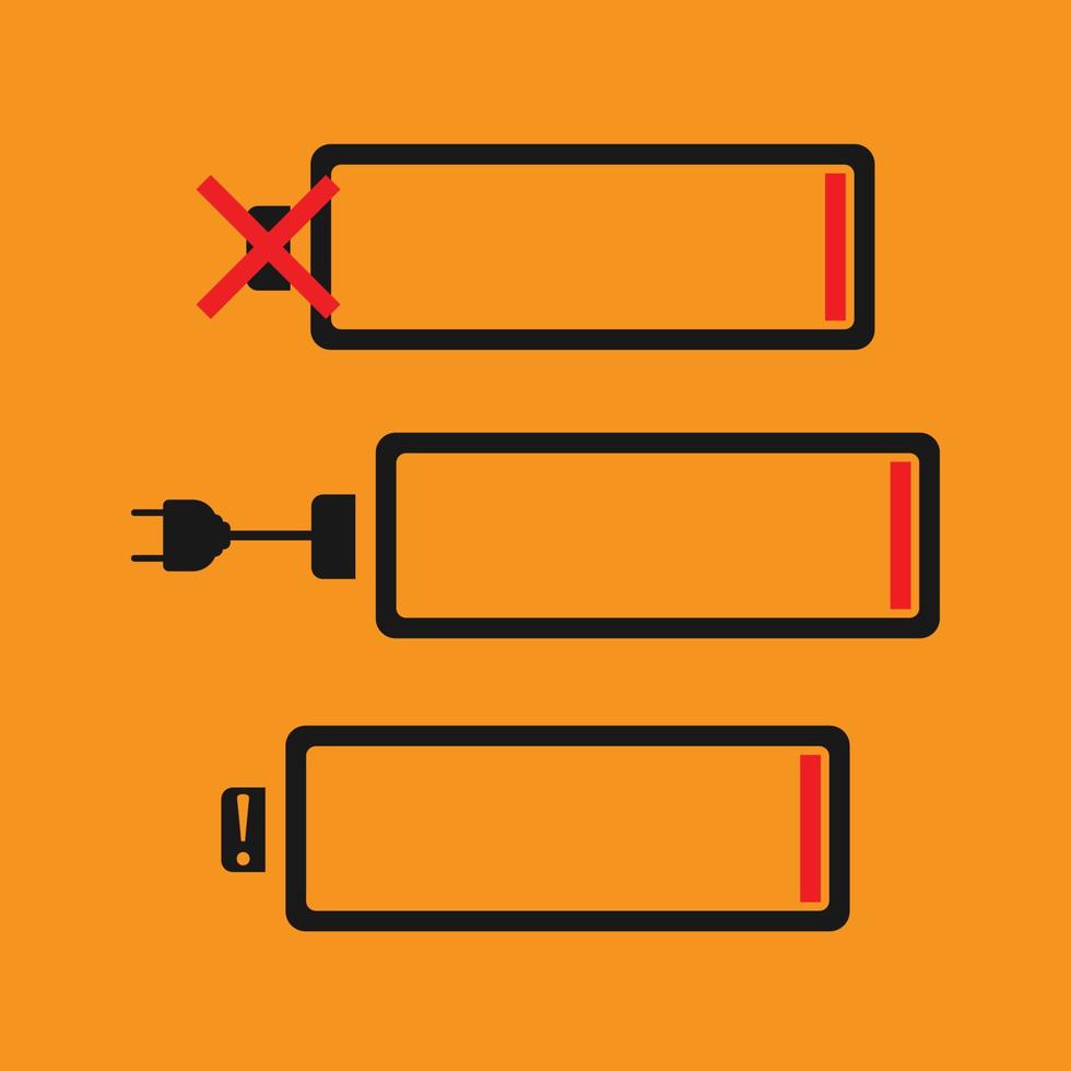 icono de vector de batería, símbolo de carga. diseño simple y plano para aplicaciones web o móviles