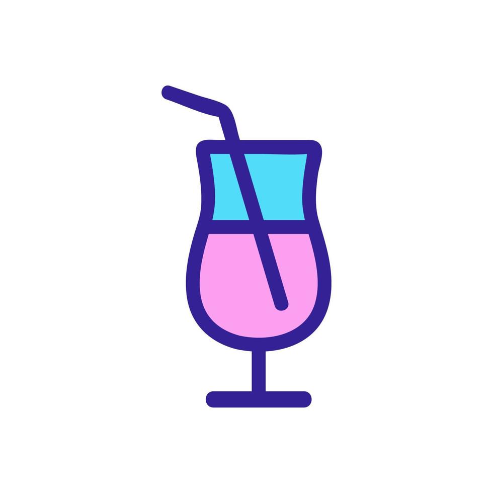 cocktail icon vector. Isolated contour symbol illustration vector