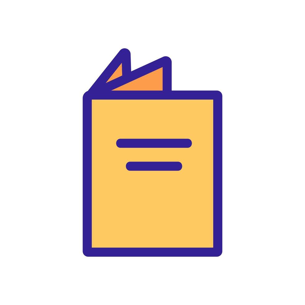 booklet icon vector. Isolated contour symbol illustration vector