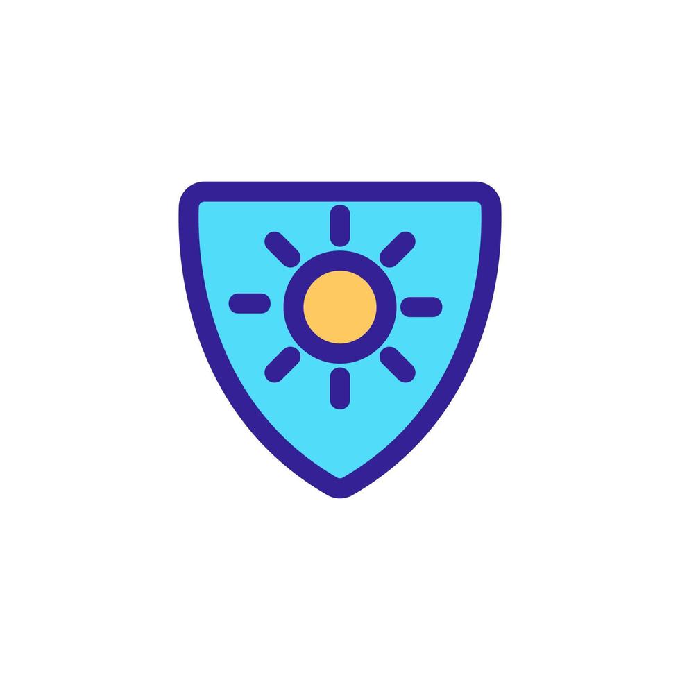 Sunscreen icon vector. Isolated contour symbol illustration vector