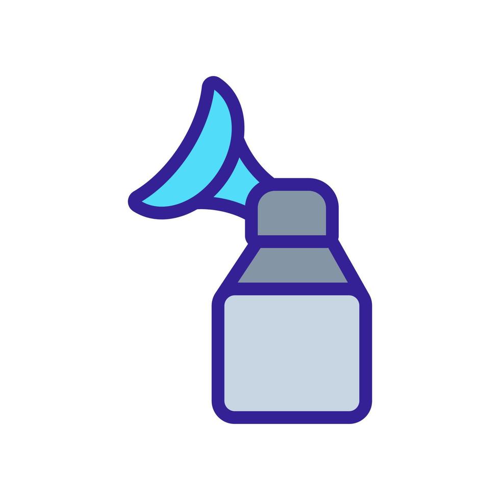 suction cup with breast pump unit icon vector outline illustration