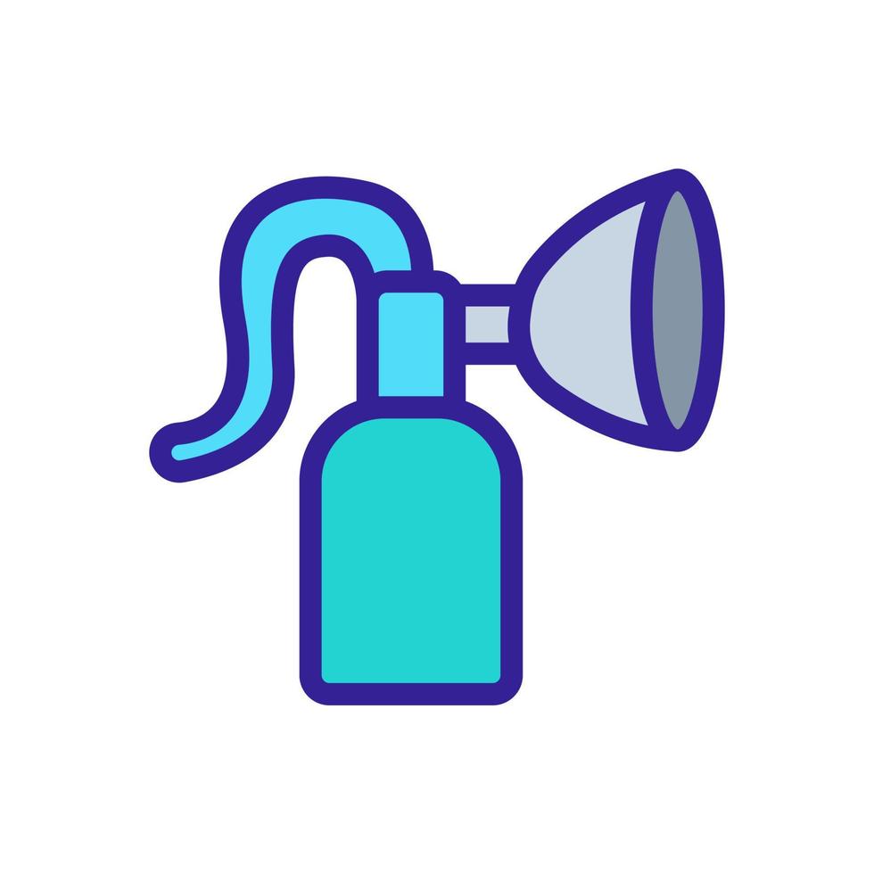 piston breast pumps with comfortable massage suction cup icon vector outline illustration