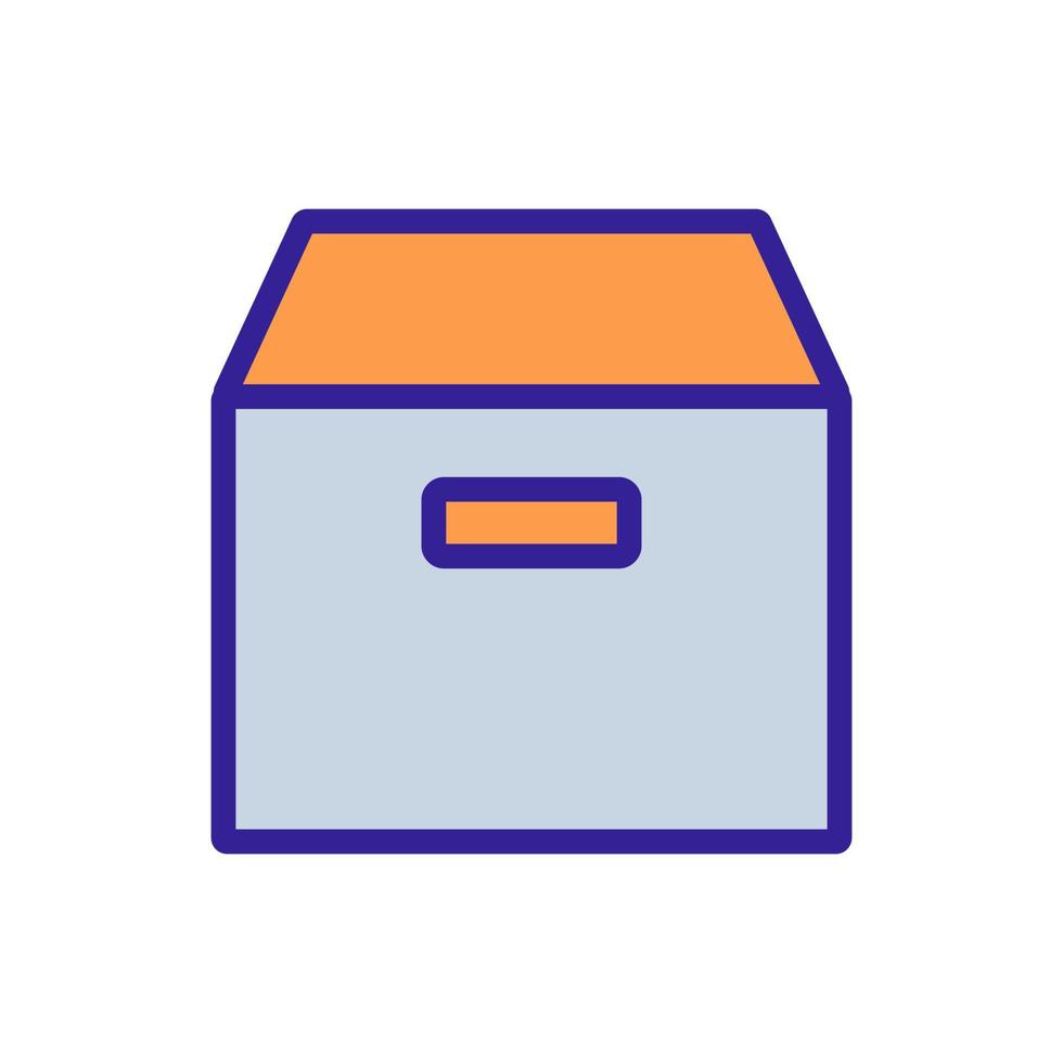 cardboard box icon vector. Isolated contour symbol illustration vector