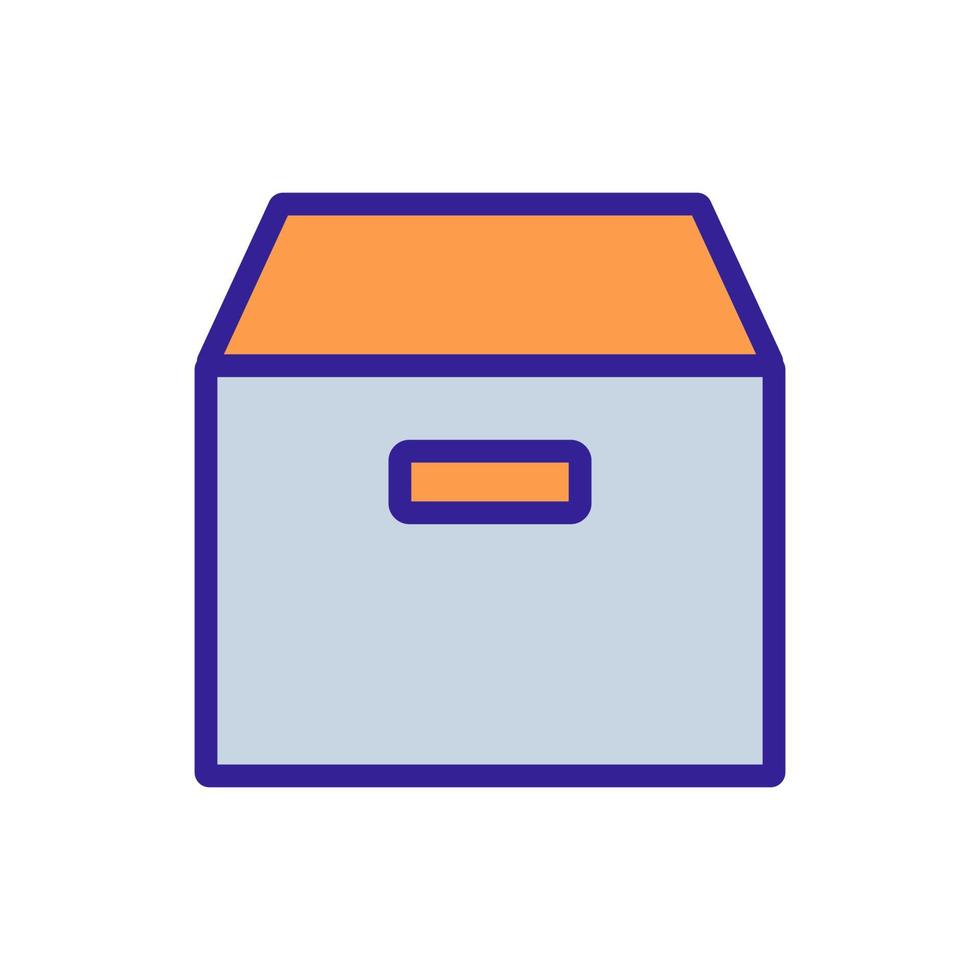 cardboard box icon vector. Isolated contour symbol illustration vector