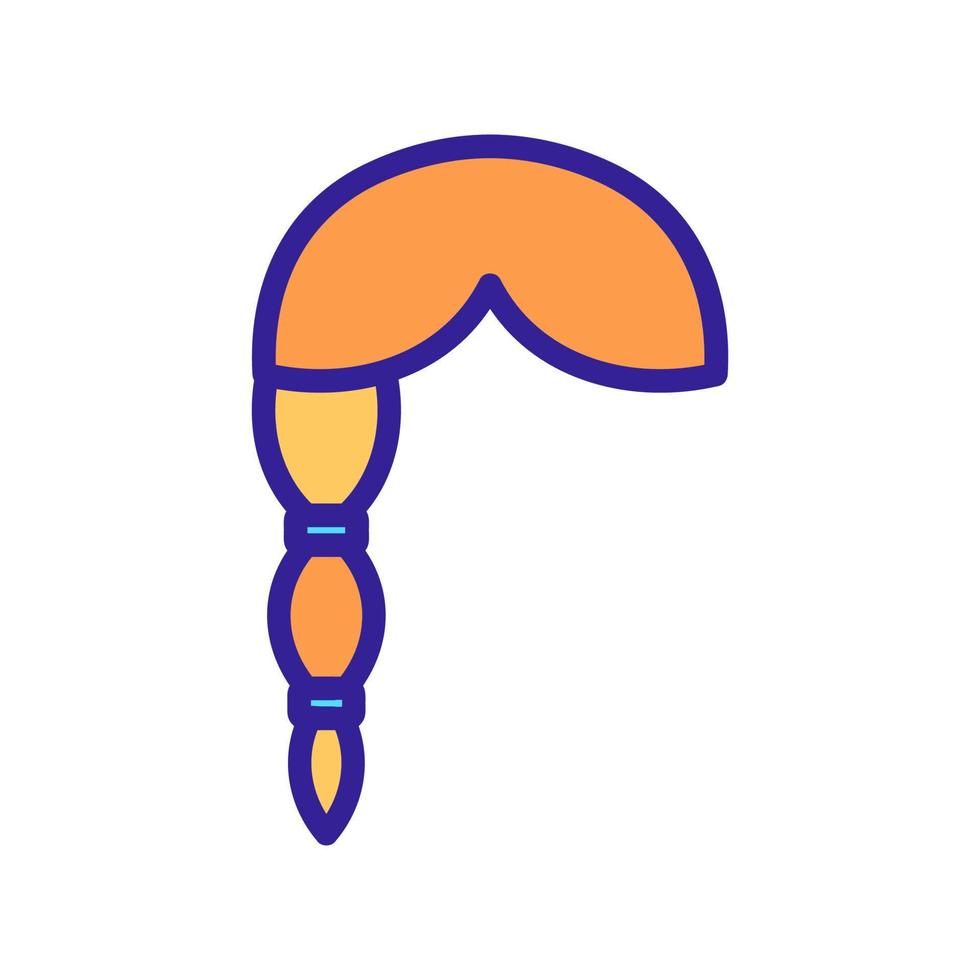 braid icon vector. Isolated contour symbol illustration vector