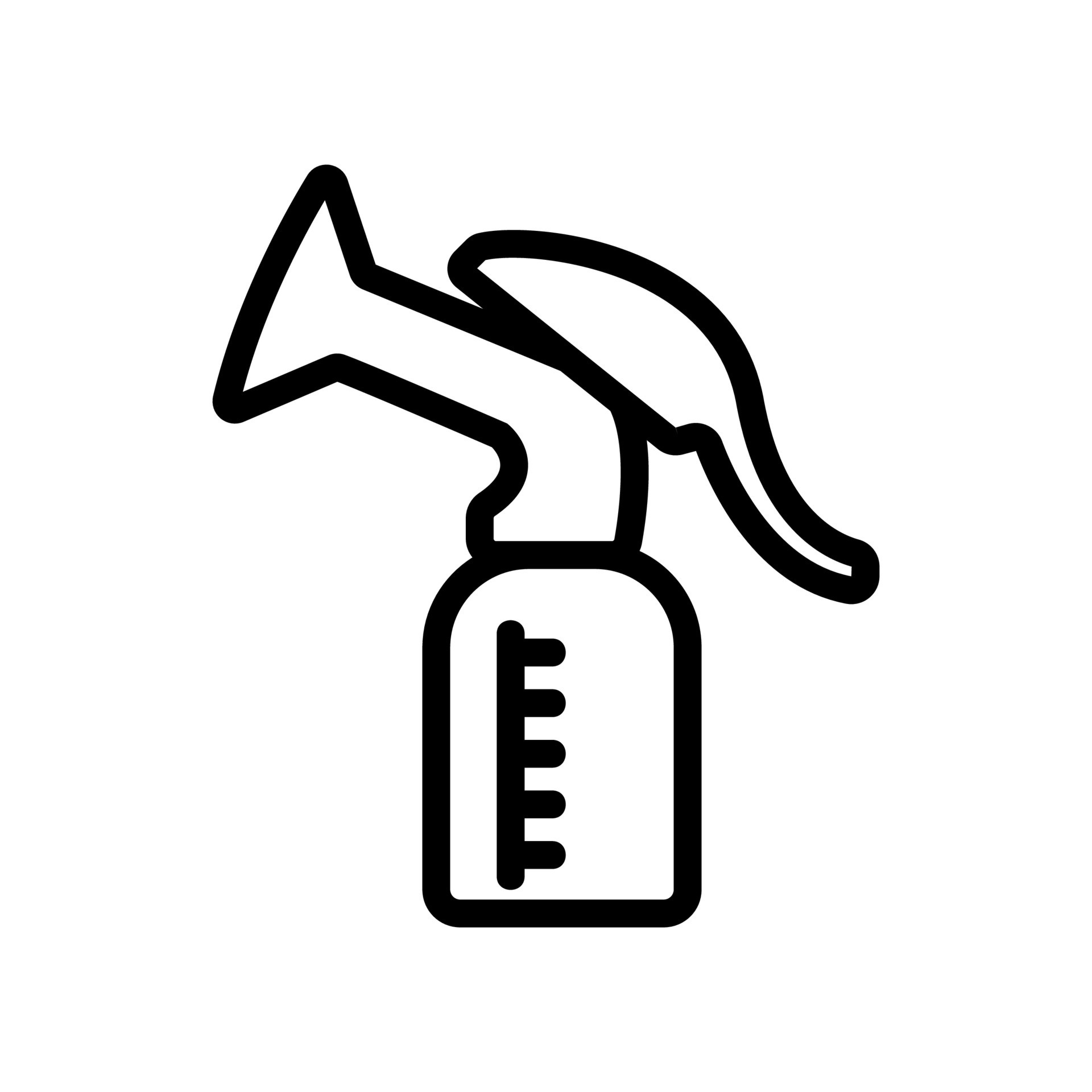 piston breast pumps with volumetric bottle icon vector outline illustration 9988742 Vector Art