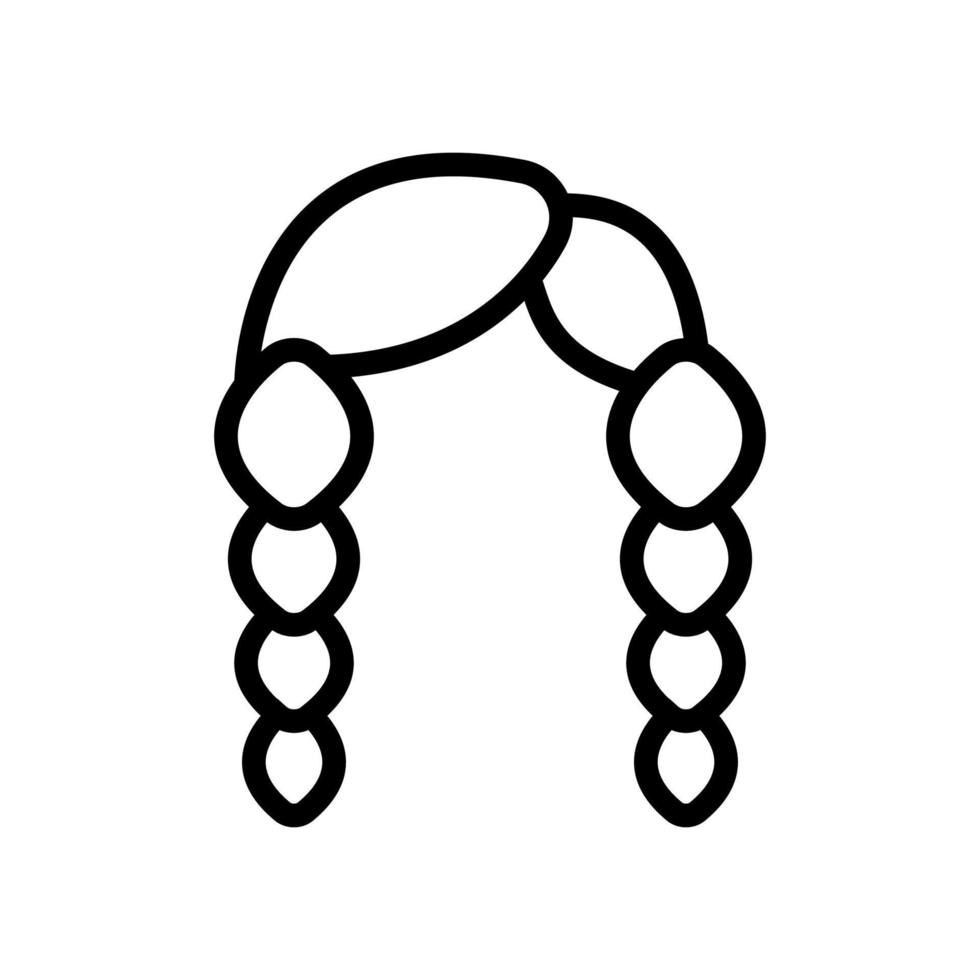 braid icon vector. Isolated contour symbol illustration vector