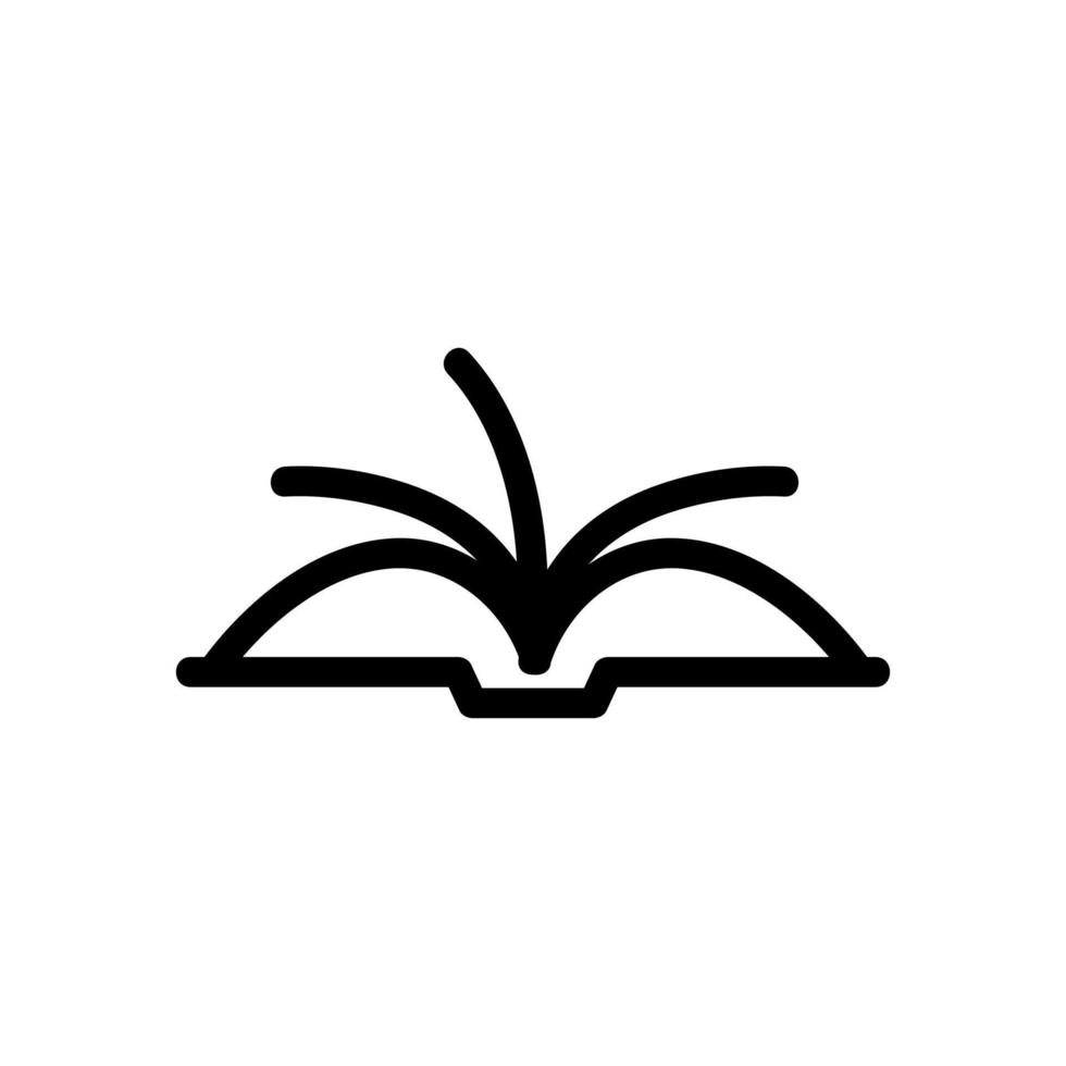 flipping through the book icon vector. Isolated contour symbol illustration vector