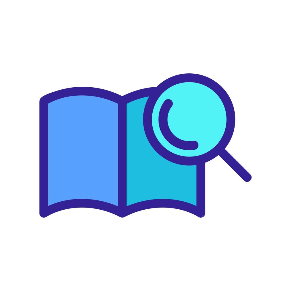 Search for a book icon vector. Isolated contour symbol illustration vector