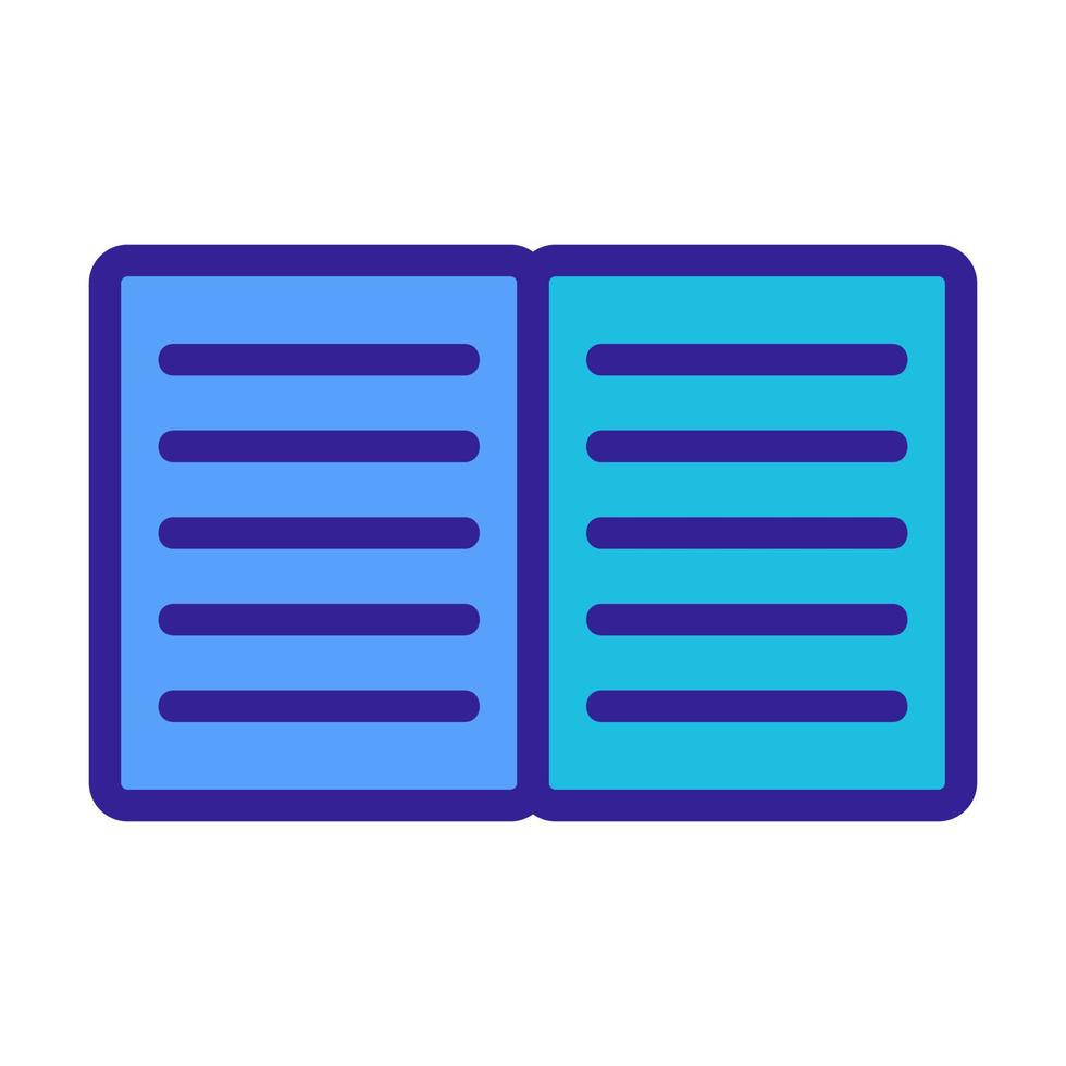 Notebook for entries icon vector. Isolated contour symbol illustration vector