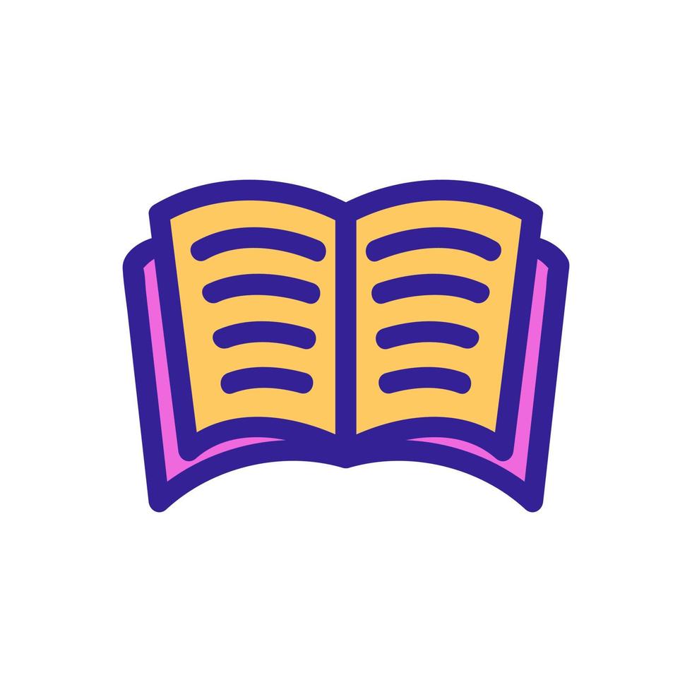 Open book on the table icon vector. Isolated contour symbol illustration vector