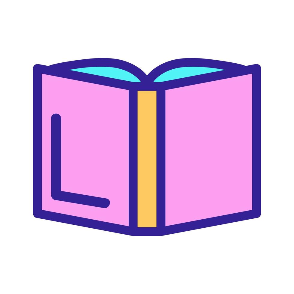 Open book icon vector. Isolated contour symbol illustration vector