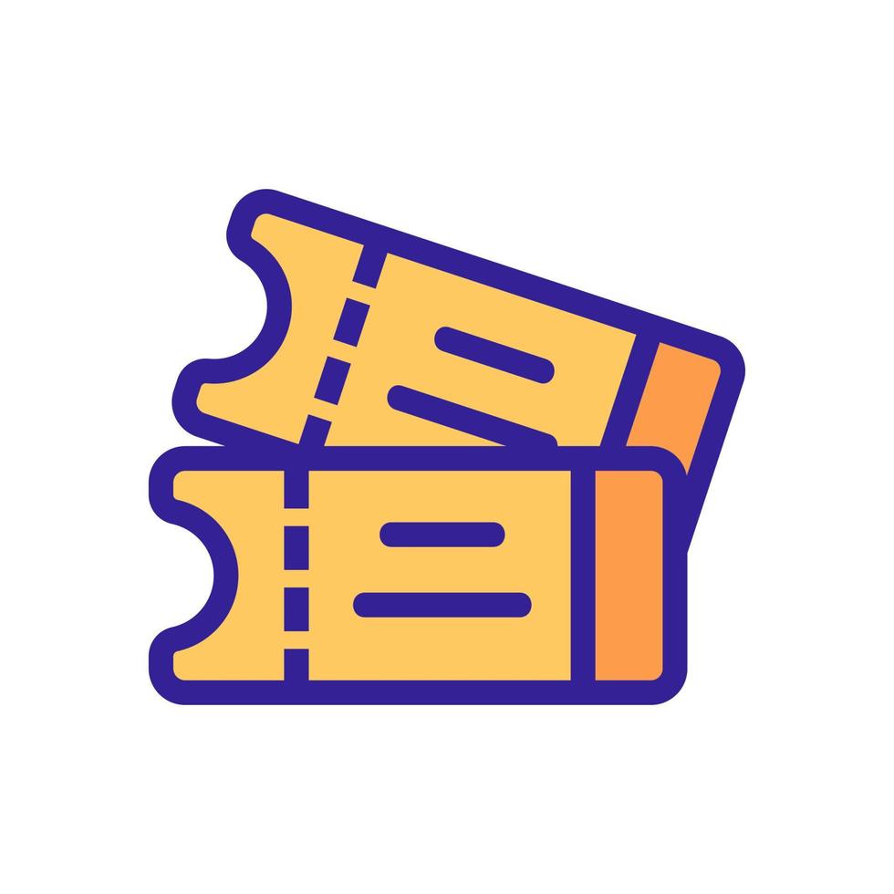 Tickets travel icon vector. Isolated contour symbol illustration vector