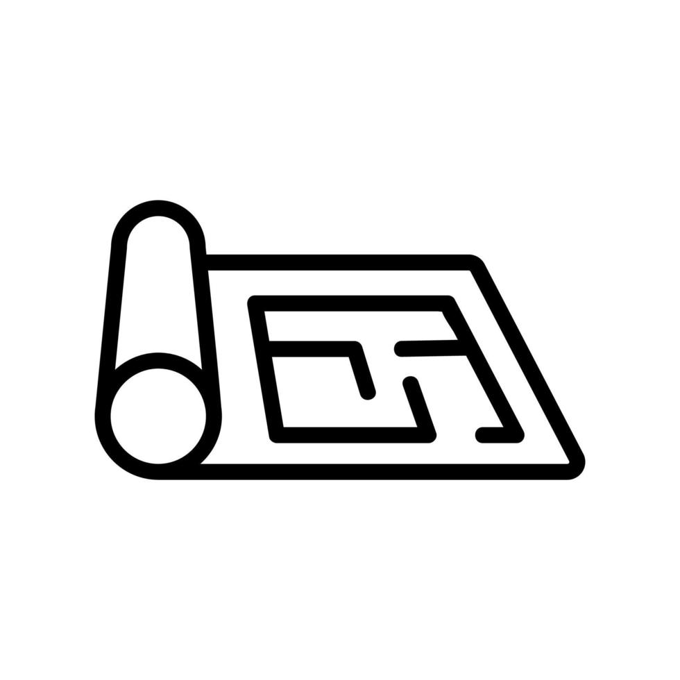 the design of the project repair icon vector outline illustration