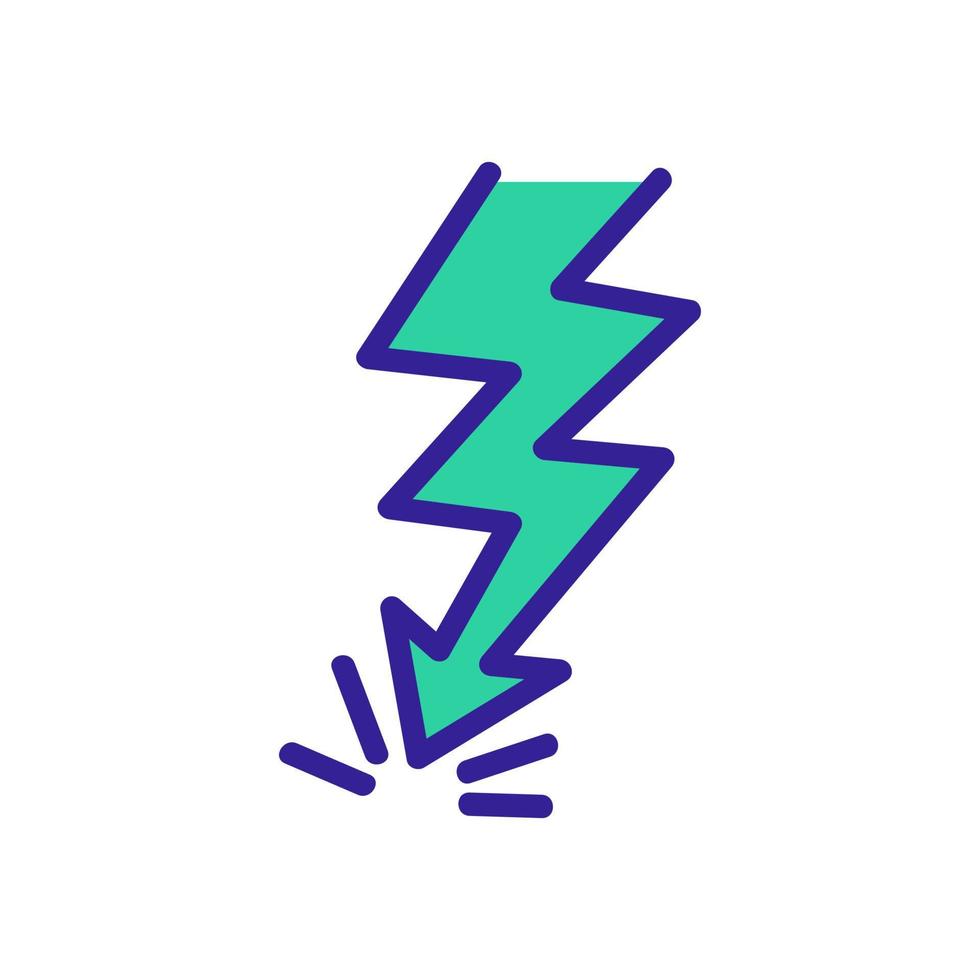 Lightning icon vector. Isolated contour symbol illustration vector