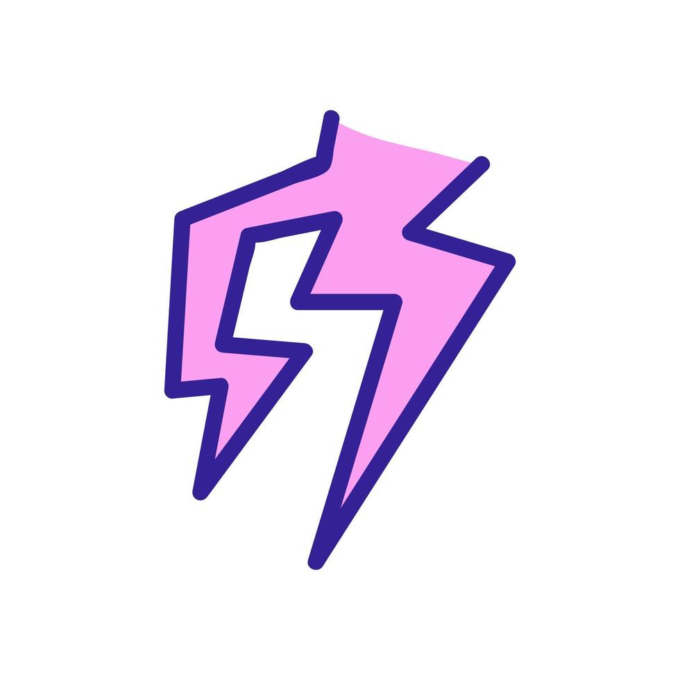 Lightning icon vector. Isolated contour symbol illustration vector