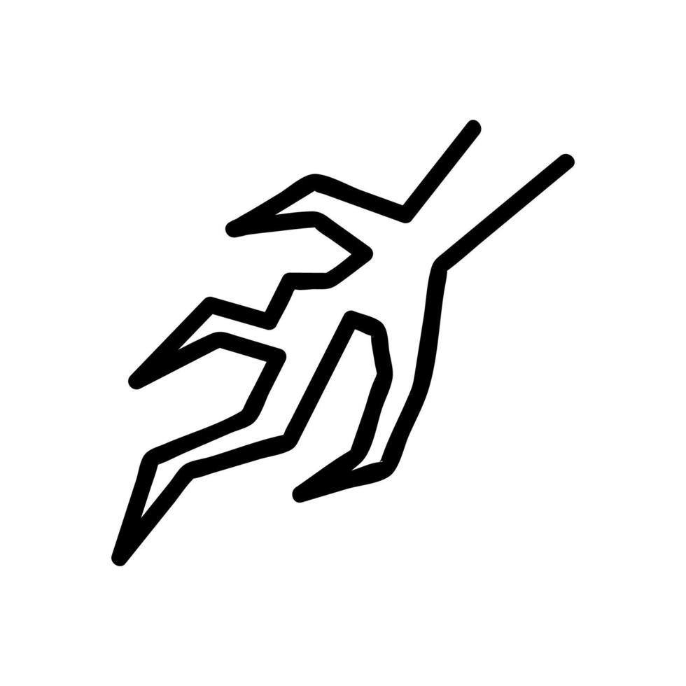 vector de icono de perno. ilustración de símbolo de contorno aislado