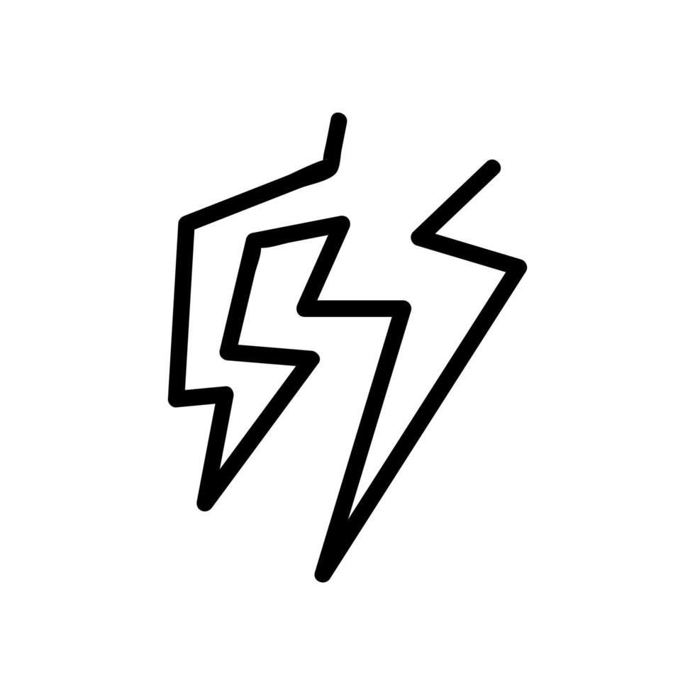 Lightning icon vector. Isolated contour symbol illustration vector