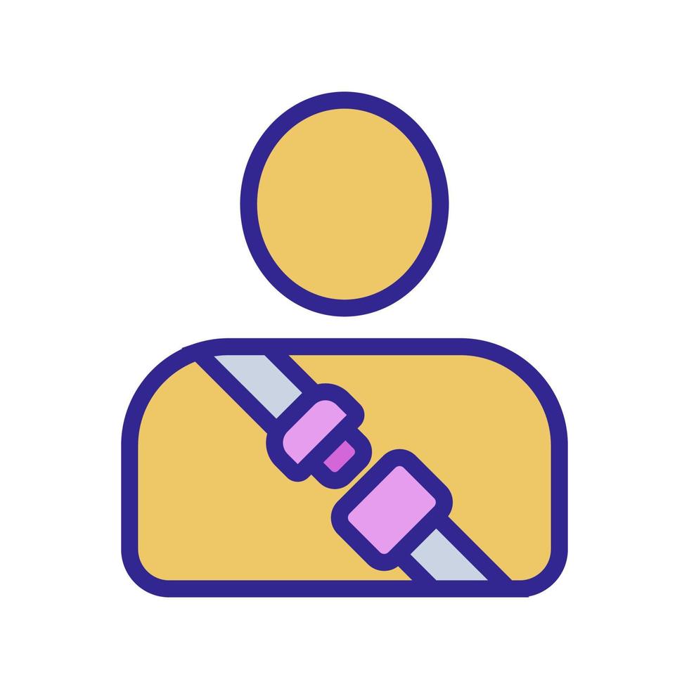 Seat belt icon vector. Isolated contour symbol illustration vector