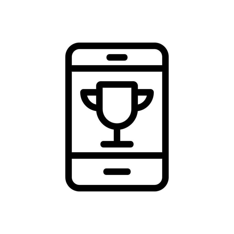 betting in the phone icon vector. Isolated contour symbol illustration vector