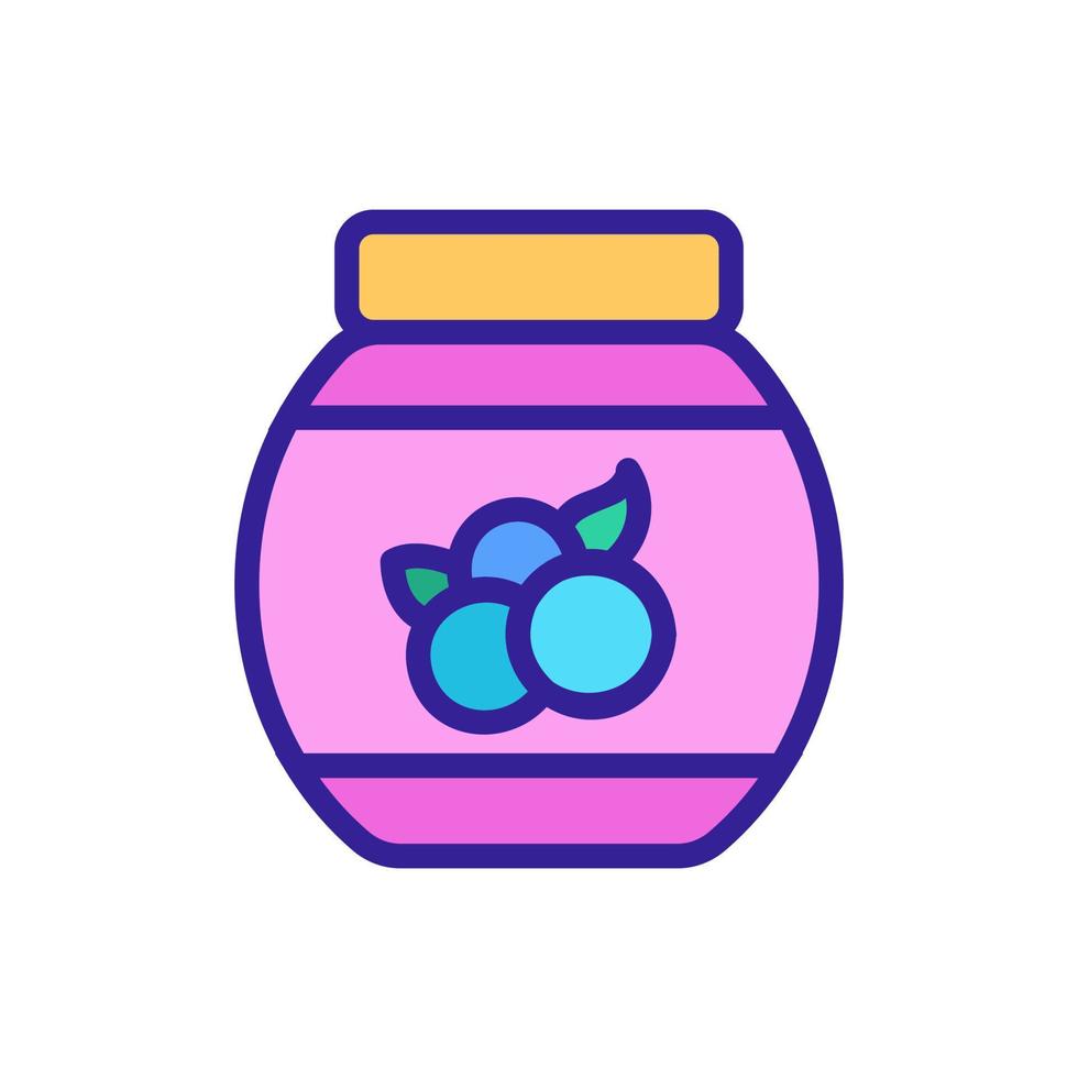 blueberry jam icon vector outline illustration
