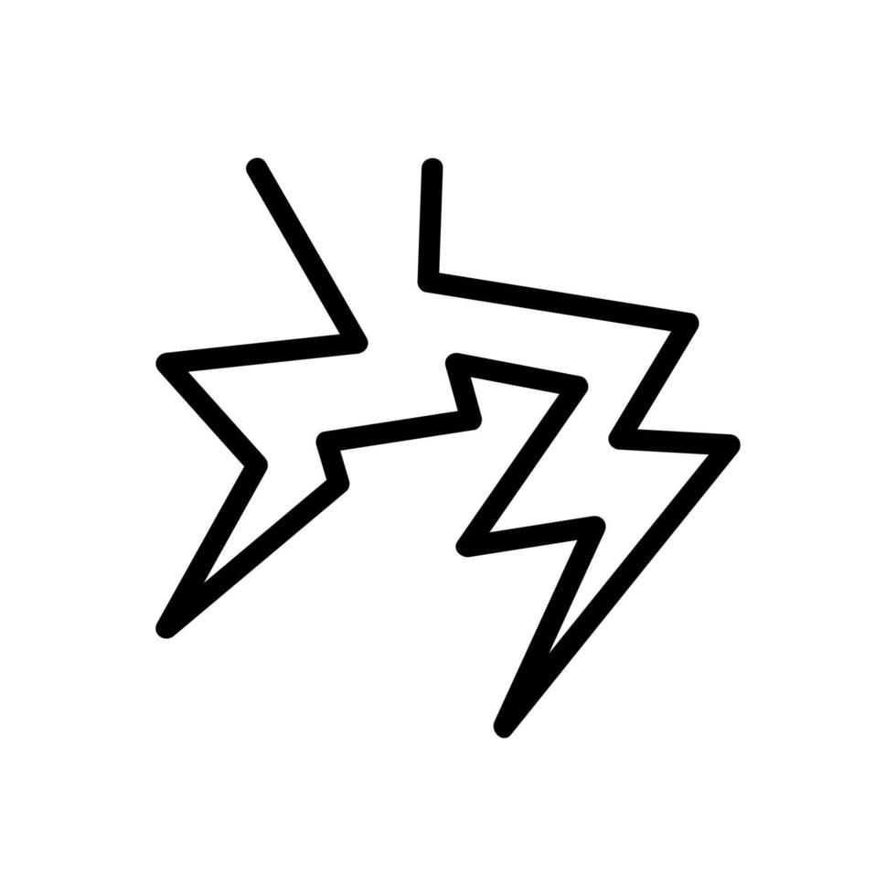 Lightning icon vector. Isolated contour symbol illustration vector