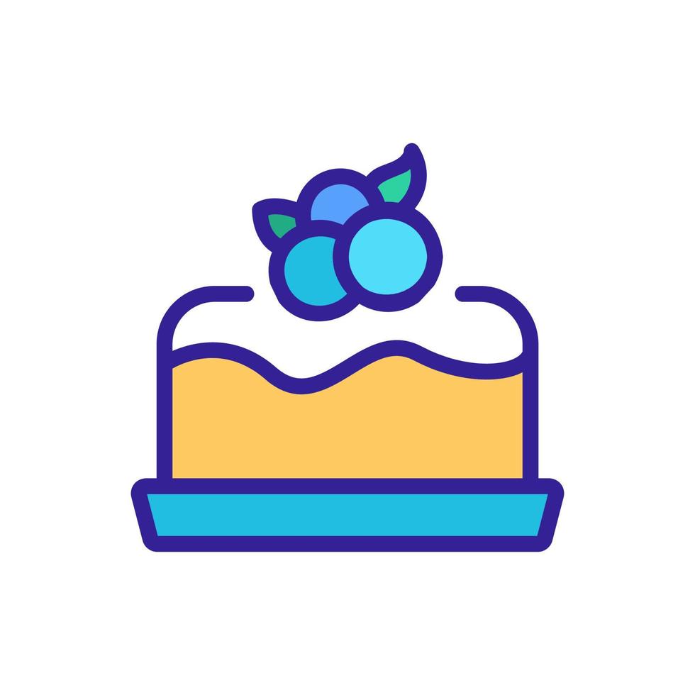 blueberry cake icon vector outline illustration