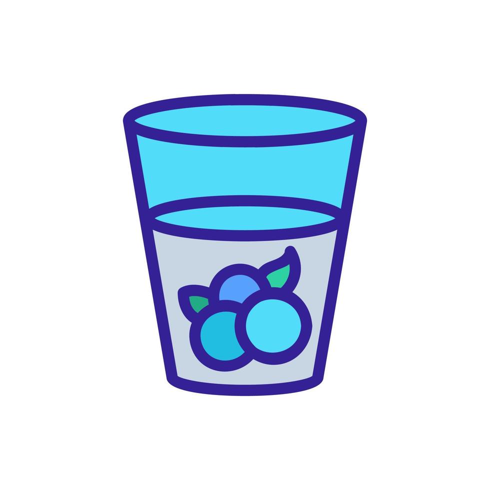 blueberry tea icon vector outline illustration