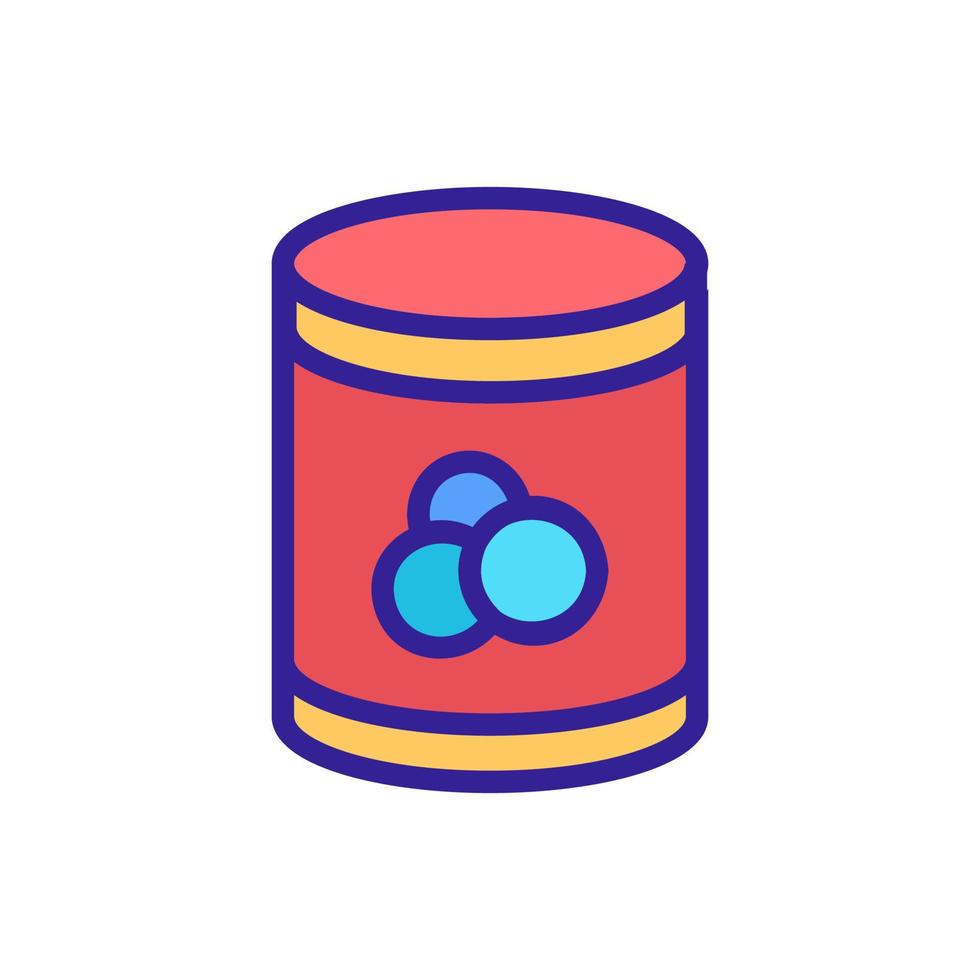 blueberries canned icon vector outline illustration