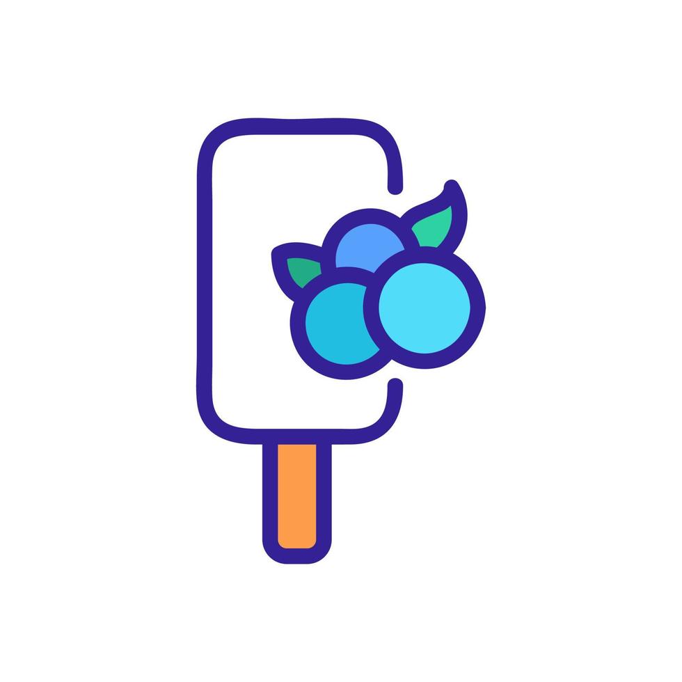 blueberry ice cream icon vector outline illustration
