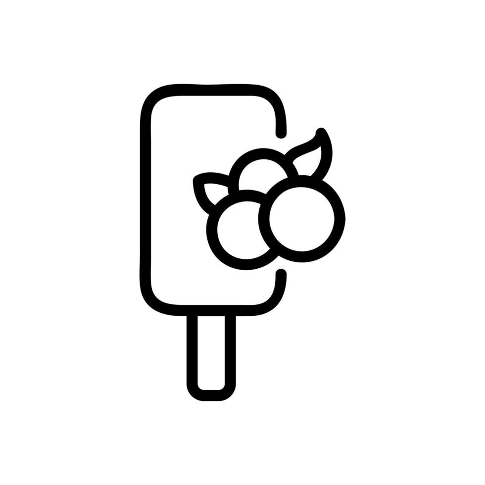 blueberry ice cream icon vector outline illustration