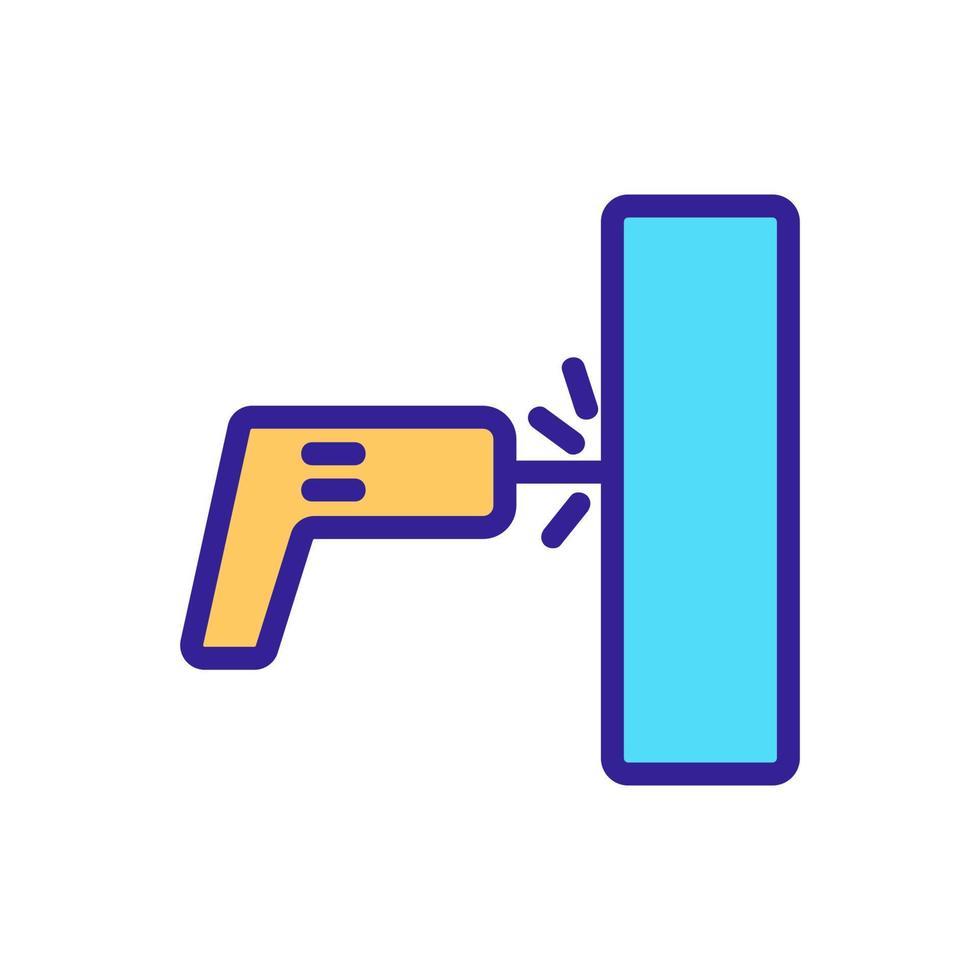 drilling a wall icon vector outline illustration