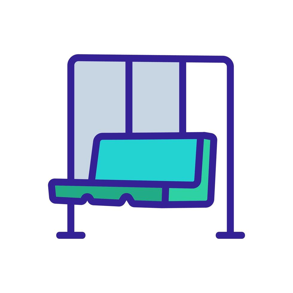 hanging swing in form of sofa icon vector outline illustration