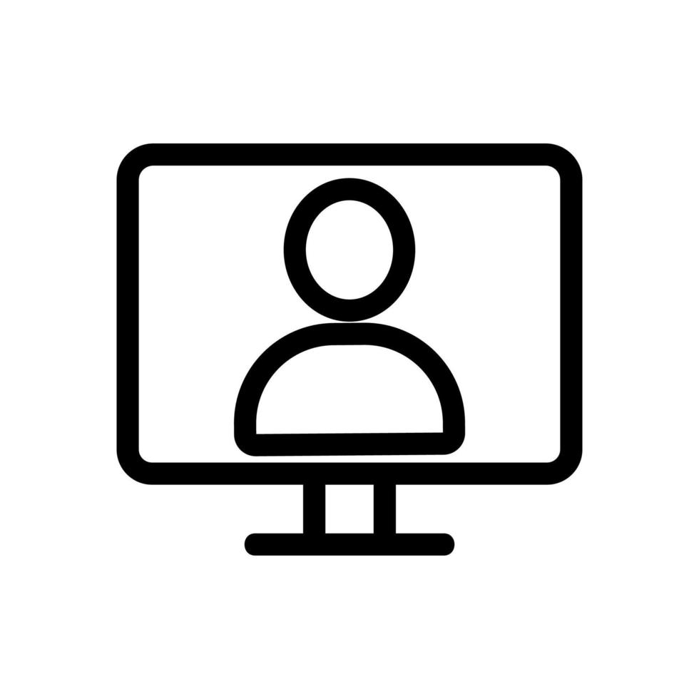 User account icon vector. Isolated contour symbol illustration vector