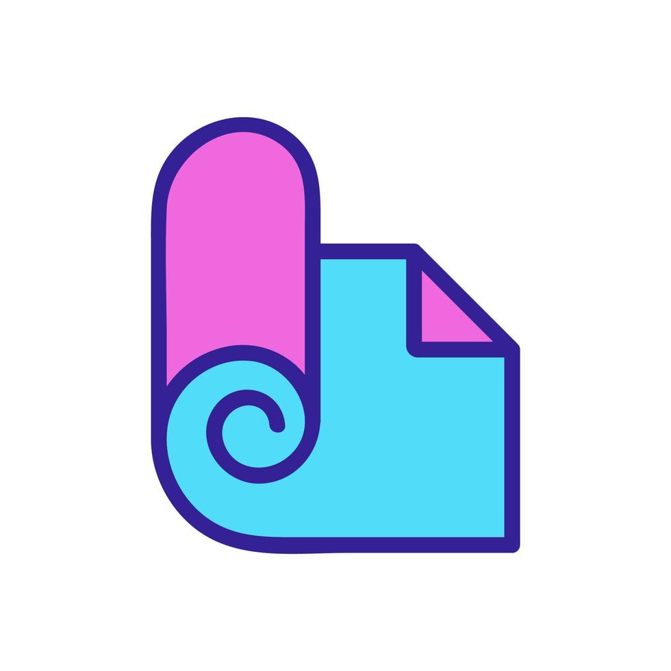 rolled up carpet icon vector outline illustration