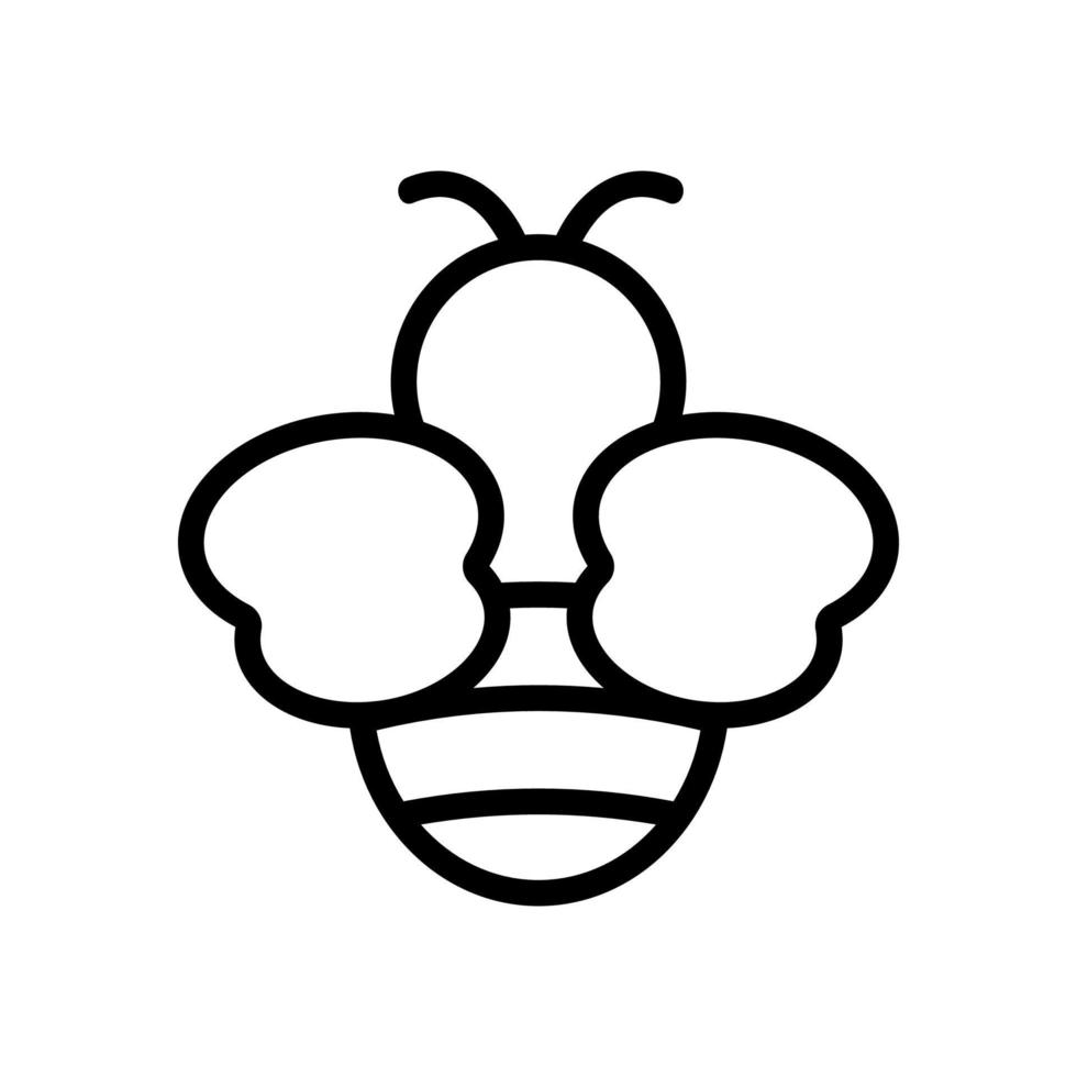 vector de icono de abeja. ilustración de símbolo de contorno aislado