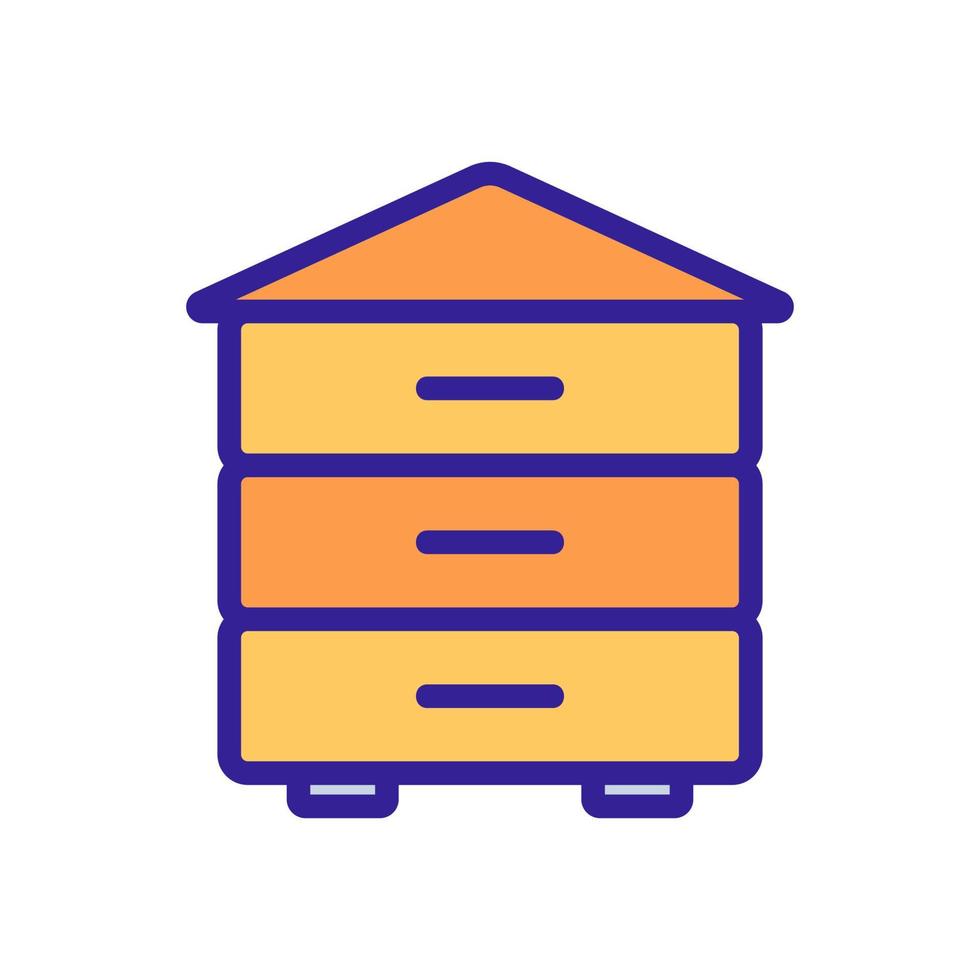 Hive icon vector. Isolated contour symbol illustration vector