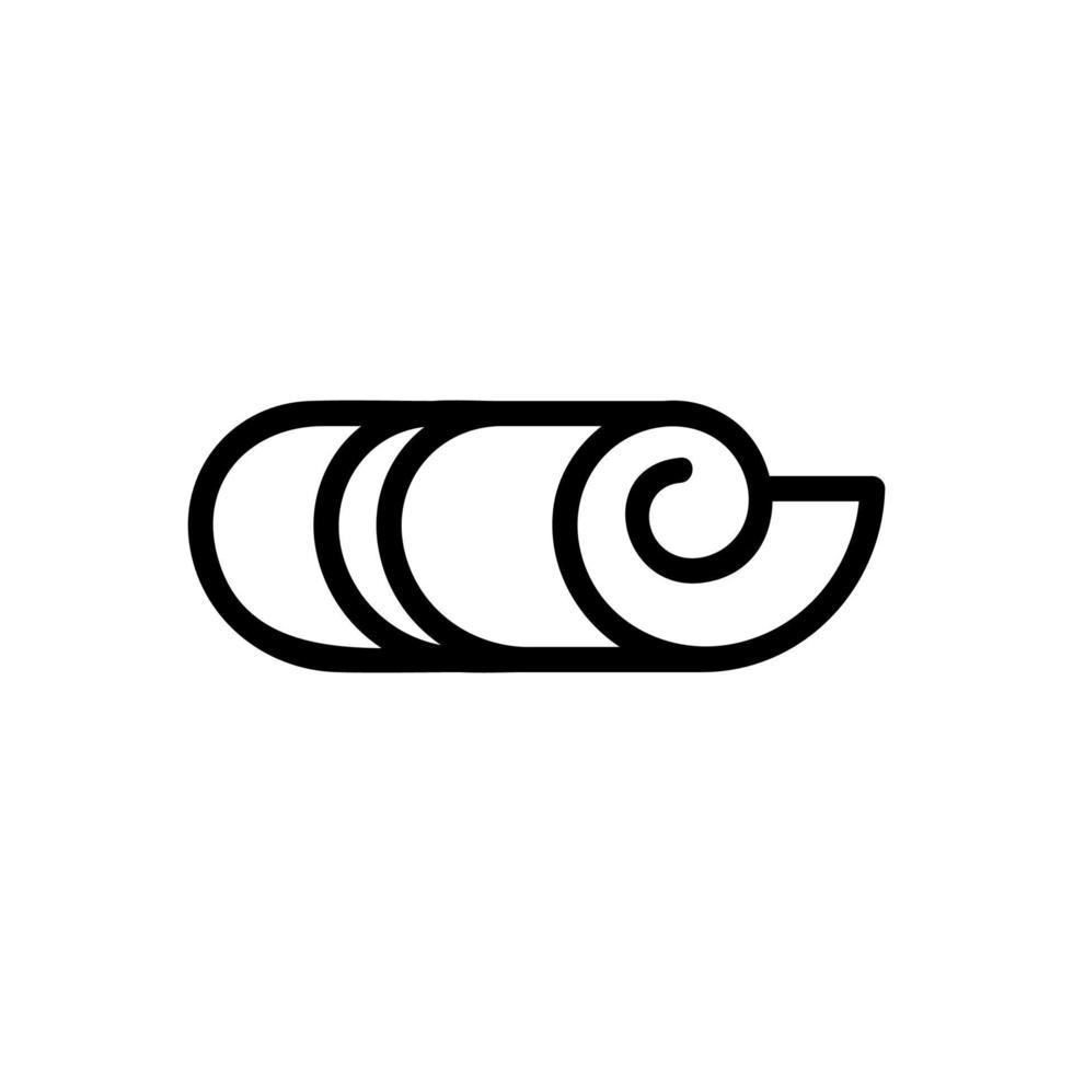rolled up carpet icon vector outline illustration