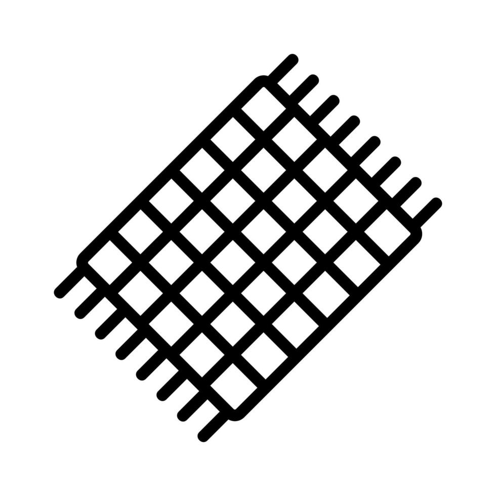 ilustración de contorno de vector de icono de alfombra a cuadros