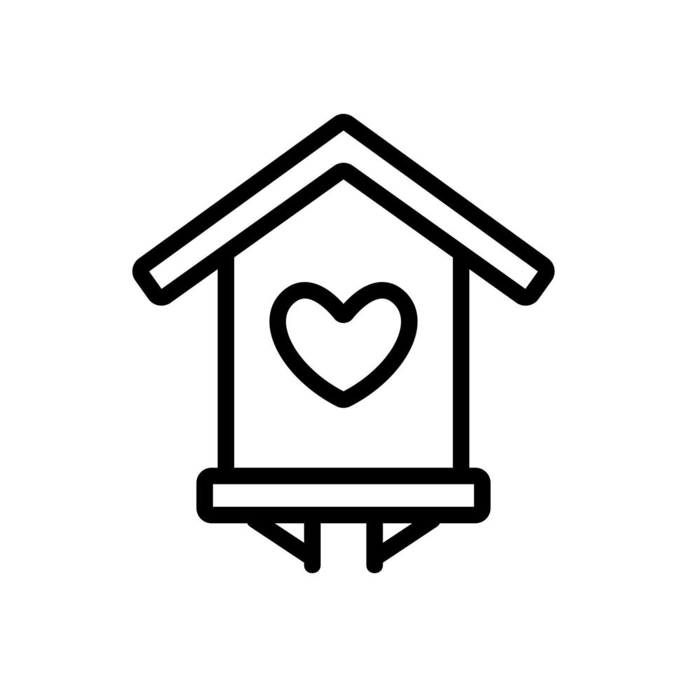 bird house Icon vector. Isolated contour symbol illustration vector