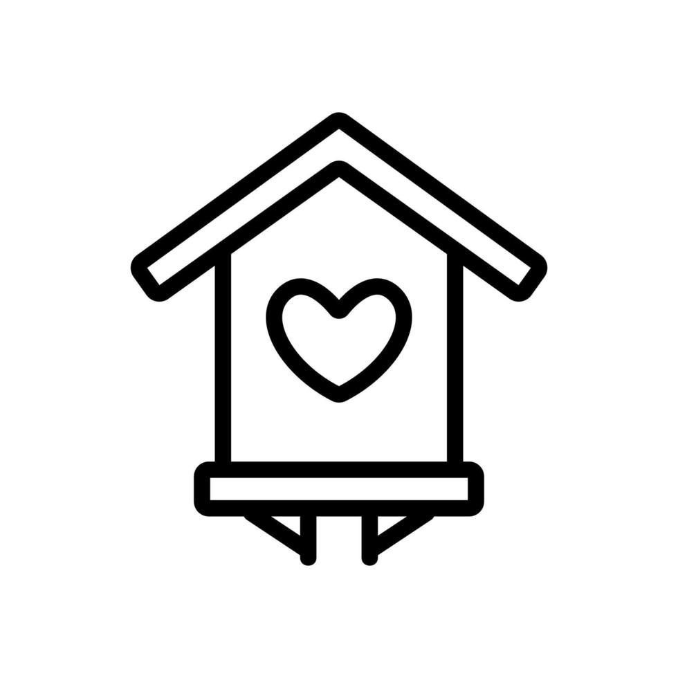 bird house Icon vector. Isolated contour symbol illustration vector