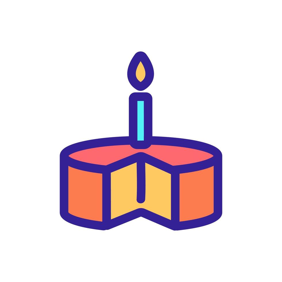 Festive cake icon vector. Isolated contour symbol illustration vector