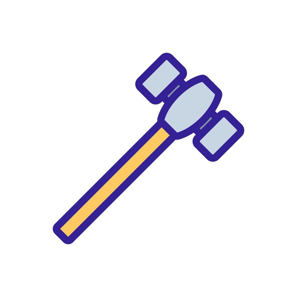 Blacksmith hammer icon vector. Isolated contour symbol illustration vector