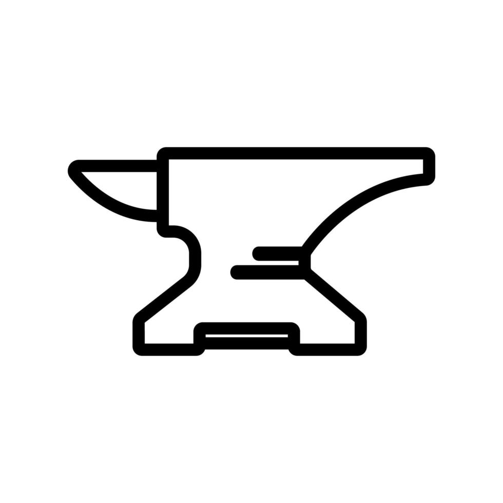 blacksmith is an anvil icon vector. Isolated contour symbol illustration vector