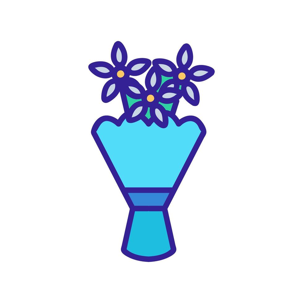 a bouquet of daisies icon vector. Isolated contour symbol illustration vector