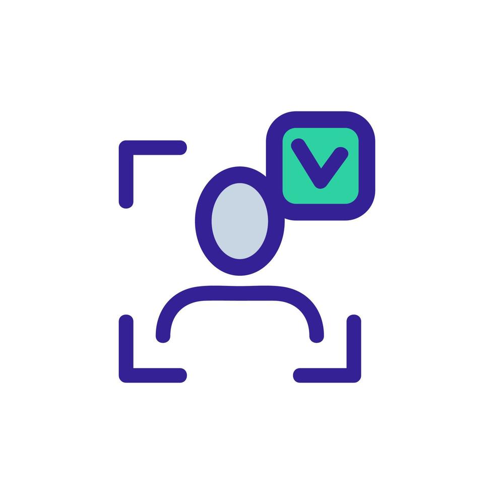 verification successful vector icon. Isolated contour symbol illustration