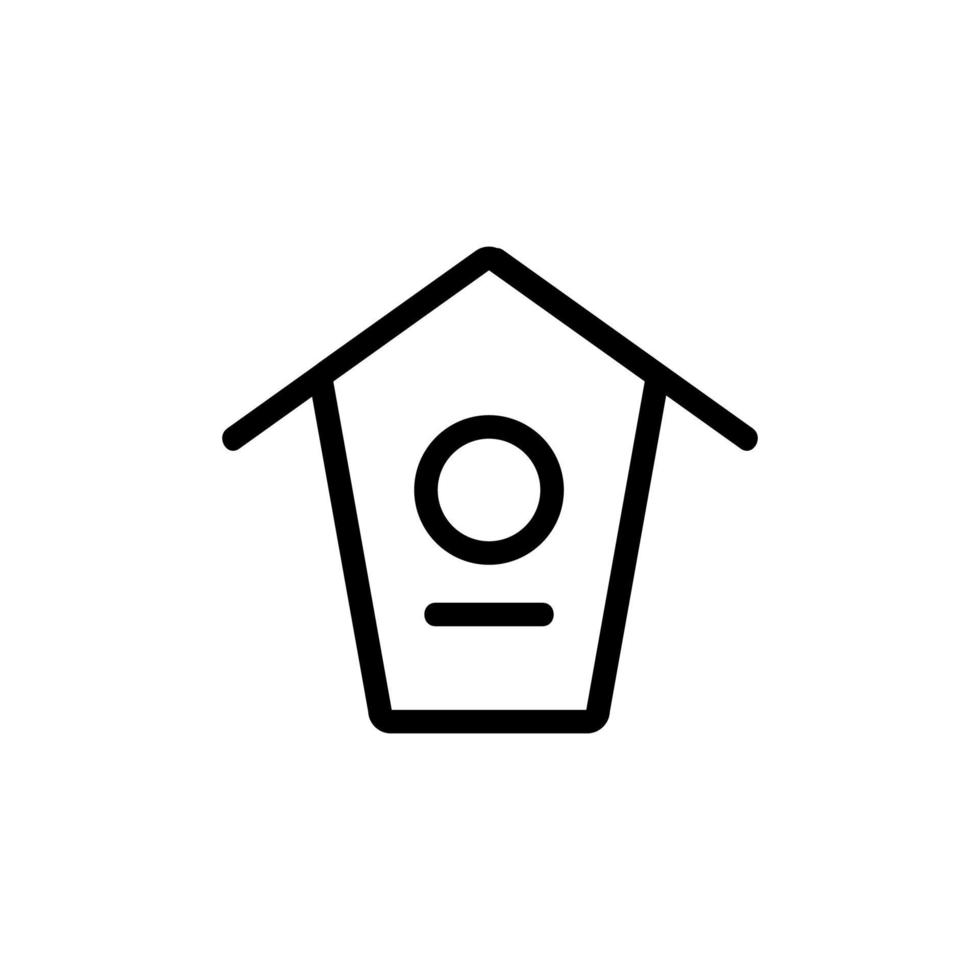 bird house Icon vector. Isolated contour symbol illustration vector