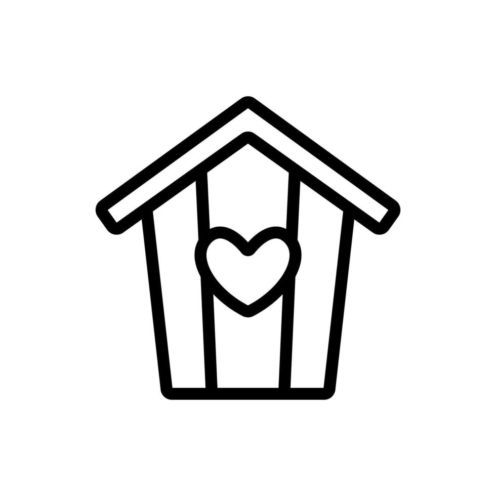 vector de icono de casa de aves. ilustración de símbolo de contorno aislado