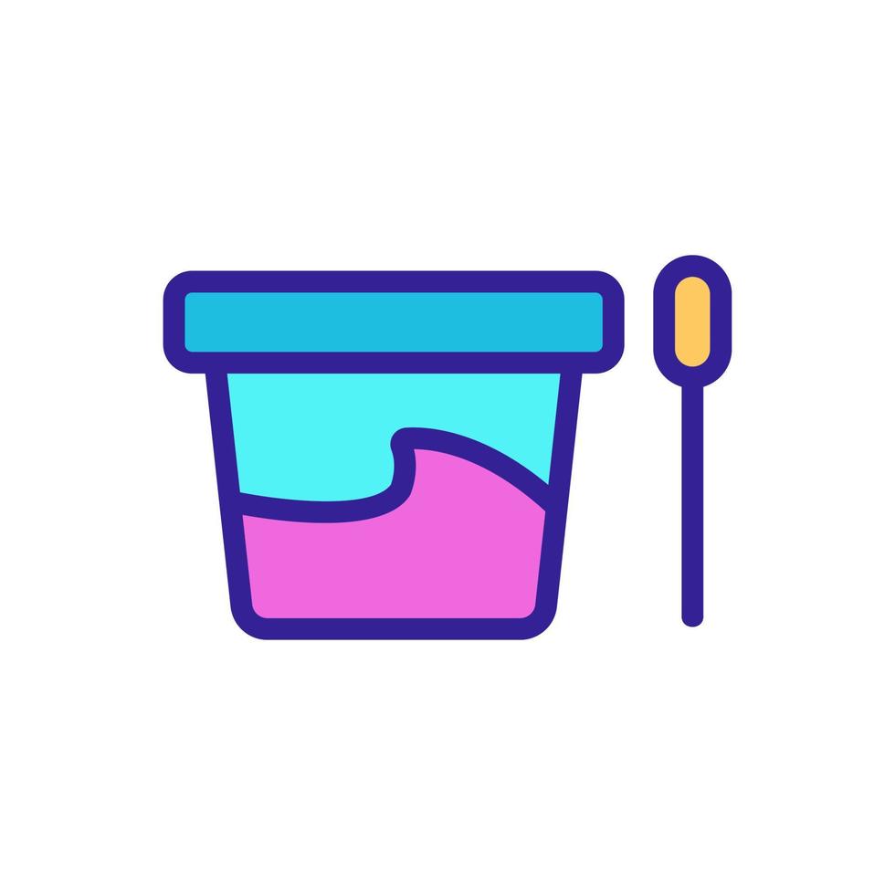 container with vector icon analysis. Isolated contour symbol illustration