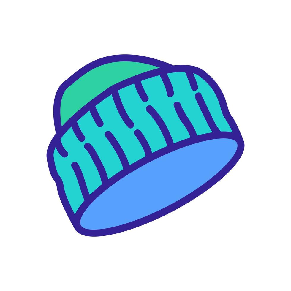 cap with wide knitted visor icon vector outline illustration